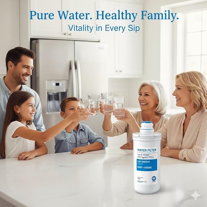 Samsung® HAF-CIN/EXP DA29 Water Filter Replacement – Compatible with DA29-00020B – Carbon Block 99% Contaminant Reduction – Fresh Water & Ice – 6 Month Life 1 PACK