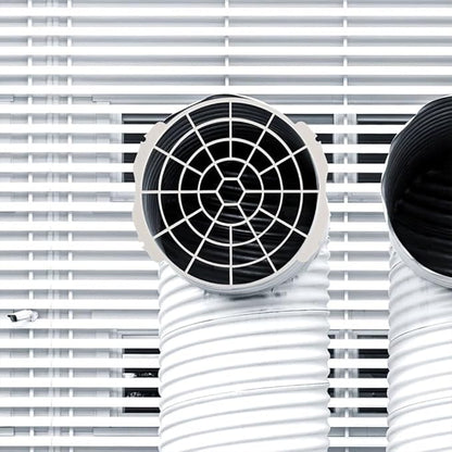 2Pcs White Window Adaptor Filter Screen Window Exhaust Hose Interface for Portable Air Conditioner 150mm Exhaust Hose Connector Portable Air Conditioner Air Conditioner Parts and Accessories