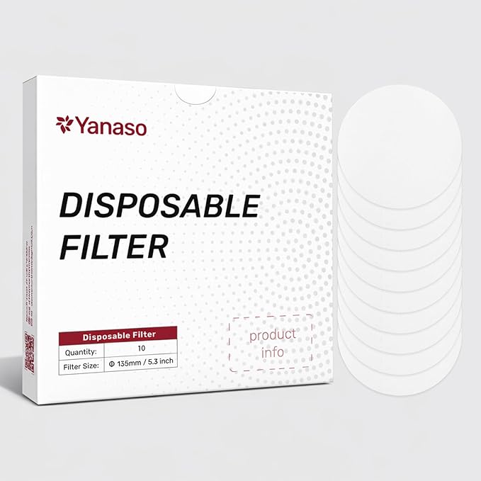 Replacement Carbon Filters Set for Portable Range Hoods [10 Pack] - 5.3in Circle Charcoal Filter Compatible with Exhaust Fan for Cooking