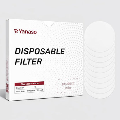Replacement Carbon Filters Set for Portable Range Hoods [10 Pack] - 5.3in Circle Charcoal Filter Compatible with Exhaust Fan for Cooking