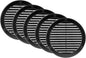 Vent Systems 6" Inch (Opening Dimensions) - Pack of 5 - Black Soffit Vent Cover - Plastic Round Air Vent Grille - Built-in Mesh Screen - HVAC Register Louver for Bathroom, Home, Kitchen