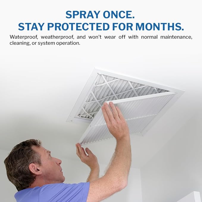 PermaSafe HVAC Solutions, Antimicrobial Air Filter Treatment, Odor Inhibitor, and Indoor Air Quality Enhancer & Protectant