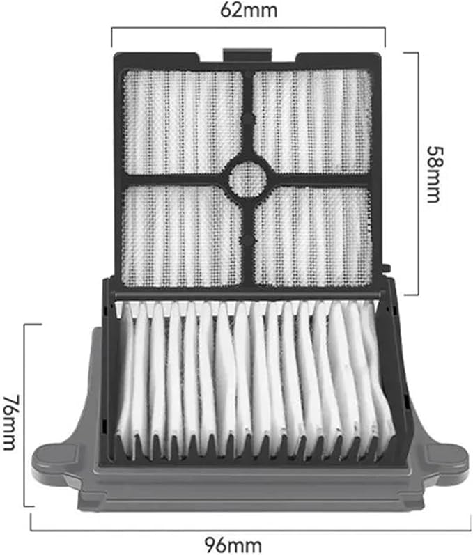 Wet and Dry Vacuum Cleaner Roller Brushes & Filters, Compatible for Tineco, Floor ONE S7 ProS6, Vacuum Cleaner Accessories Floor Scrubber Parts(C)