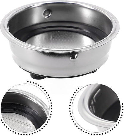 2-Pack Pressurized Coffee Filter Basket 51mm Portafilter Basket for Espresso Machine Single and Double Serving(Detachable basket set)