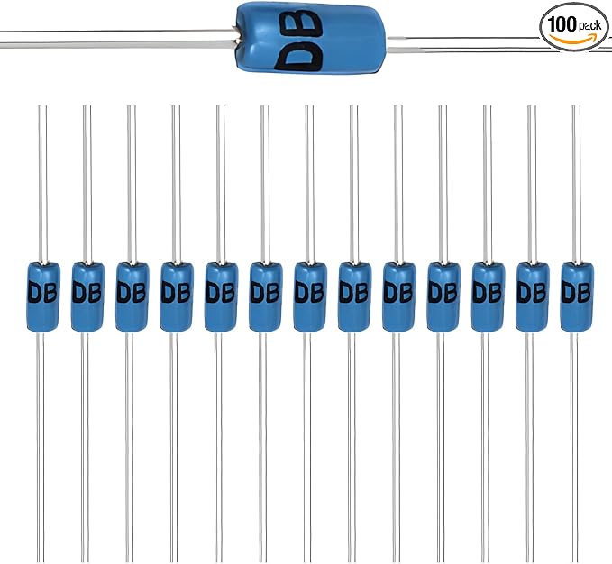 (Pack of 100 Pieces) Chanzon DB3 DIAC Bidirectional Trigger Diode 2A 32V 150mW DO-35 (DO-204AH) DB-3 Axial Silicon Diodes