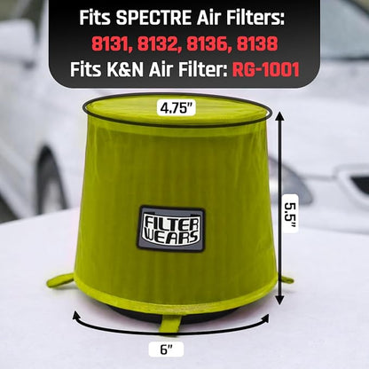 FILTERWEARS Pre-Filter F102Y For SPECTRE 8131 8132 8136 8138 K&N RG-1001