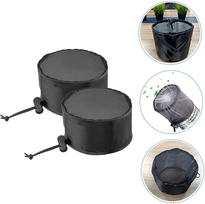Yardwe 2pcs Grow Tent Vent Covers Durable Oxford Cloth Filter Shields with Elastic Drawstring for Plant Tent Ventilation Medium