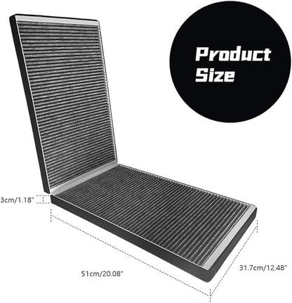 Foldable HEPA Air Intake Filter Fit for Tesla Model X 2015-2020, Upgrade Cabin Air Filter with Activated Charcoal Replace 1045566-00-H 1045566-00-G 104556600H