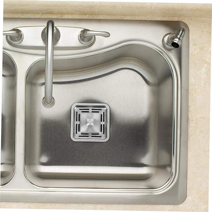 Mipcase 2Pcs Kitchen Sink Drain Strainer and Stopper with Square Lid Food Waste Disposer Plug for Home Kitchen Sink Catcher Anti-blocking Mesh Filter for Efficient Waste Processing