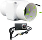 2 Inch 12V Inline Duct Fan 6W Air Vent Fan Booster Pet Indoor Vent Blower for Greenhouse Bathroom Tent Room Basement Attic (Color : White, Size : Adjustable Speed)