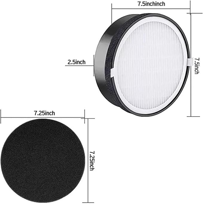PM2.5 Hepa Filter，Compatible for Levoit Air Purifier LV-H132 Activated Carbon Filter