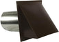 FAMCO Galvanized Steel Hooded Wall Vent with Screen, Used for Air Intake, Air Supply or Exhaust Applications