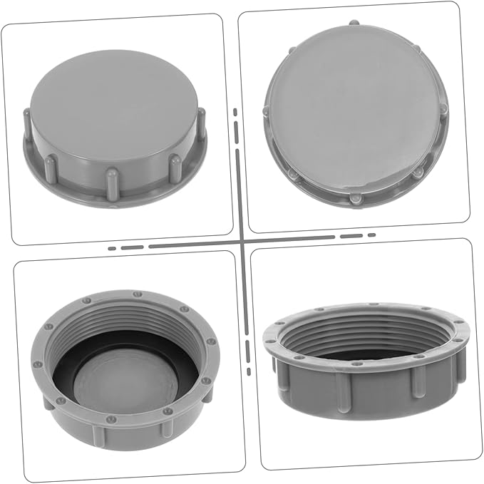DOITOOL 18pcs Pp Pipe Caps for Drainage Caps for Waste Processing Easy Installation Grey Color for Bathroom Kitchen Use