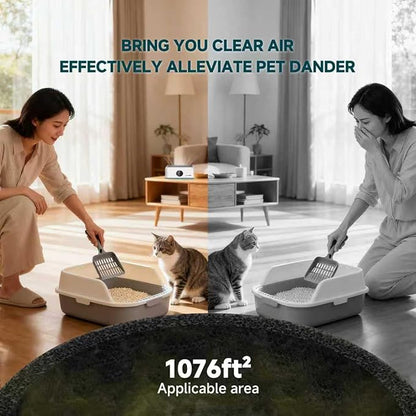 Home HEPA Air Purifier 3 Speed Control, 2/4/8H Timer, Filter Indicator, Ambient Light, 360° Outlet, Suitable for Living Rooms, Home Offices, Car Cup Holders & Dorms