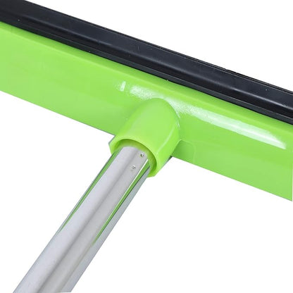 Multifunctional Broom, Telescopic Carpet Rake Rubber Pp 12.6in Brush Easy Wash Floor Carpet Broom for Pet Hair Dust Removal Tile Window Cleaner (Green)