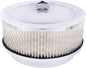 United Pacific S1106 Chrome 6 ⅜ inch Air Cleaner Assembly, Low Profile, Die-Cast Chrome Plated Wing Nut, Filter Included – One Air Cleaner Assembly