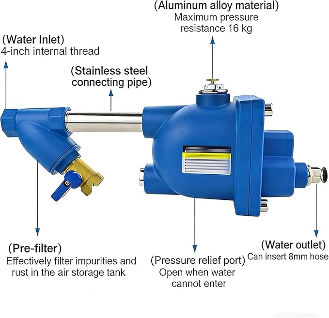 Zero Air Loss Automatic Drain Valve, 1/2" Npt Auto Drain Valve For Air Compressor, No Electricity Required, Mechanical Float Condensate Drain With Pre-Filter For Air Tanks Filters Dryers (gray)