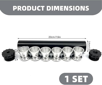 Aluminum Fuel Filter Cleaning Kit in Black | 1/2" x 28 Thread with Multiple End Caps | Industrial-Grade Automotive Maintenance Tool for Fuel System