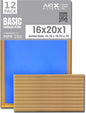 16x20x1 Air Filter Comparable to MPR 100 Basic Economy Furnace Filters, 12 Pack of Non Pleated Fiberglass Filter For Dust - Low Airflow Restriction! From AIRX FILTERS WICKED CLEAN AIR.