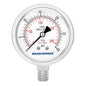 MEASUREMAN Fully Stainless Steel Hydraulic Glycerin Filled Pressure Gauge, 2-1/2" Dial Size,0-30psi/kpa,1/4" NPT Lower Mount