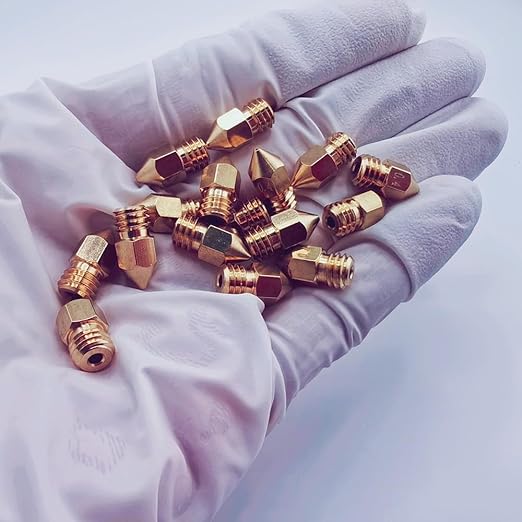 16Pcs Ender 3 Nozzles 0.4mm, MK8 Extruder Nozzles 0.4mm Compatible for Creality Ender 3 v2/Ender 3 Pro/Ender 3 Max/Ender 5 Pro/Ender 3 S1/Ender 3 Neo/CR-10 Series 3D Printer Brass Nozzles,