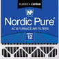 Nordic Pure 20x20x5 (Actual Size: 19 5/8 x 19 7/8 x 4 3/8) Honeywell Replacement Furnace Filters MERV 12 Plus Carbon 1 Pack