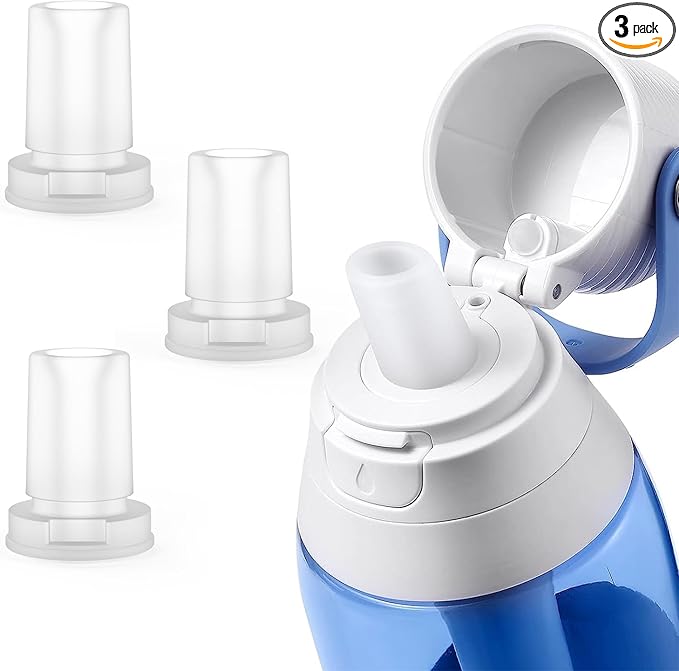 GLACIER FRESH Bottle Mouthpiece Replacement for Brita Water Bottle, Silicone Bottle Bite Valve Replacement Parts Compatible with Brita Water Bottles, 3 Packs