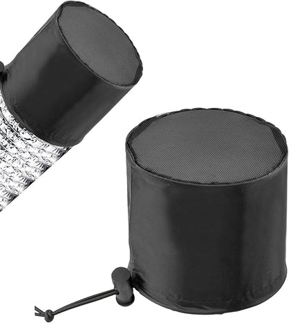 2Pcs 4 Inch Grow Tent Vent Cover Filter, Duct Filter Net with Elastic Band and Fixed Buckled, Black Mesh Screen Shield for Exhaust Fan, Plant Growth, Tent Ventilation