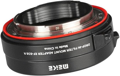 Meike MK-EFTR-C Drop-in Filter VND and Clear Filter Metal Auto-Focus Mount Adapter for Canon EF to Canon EOS R Series Cameras