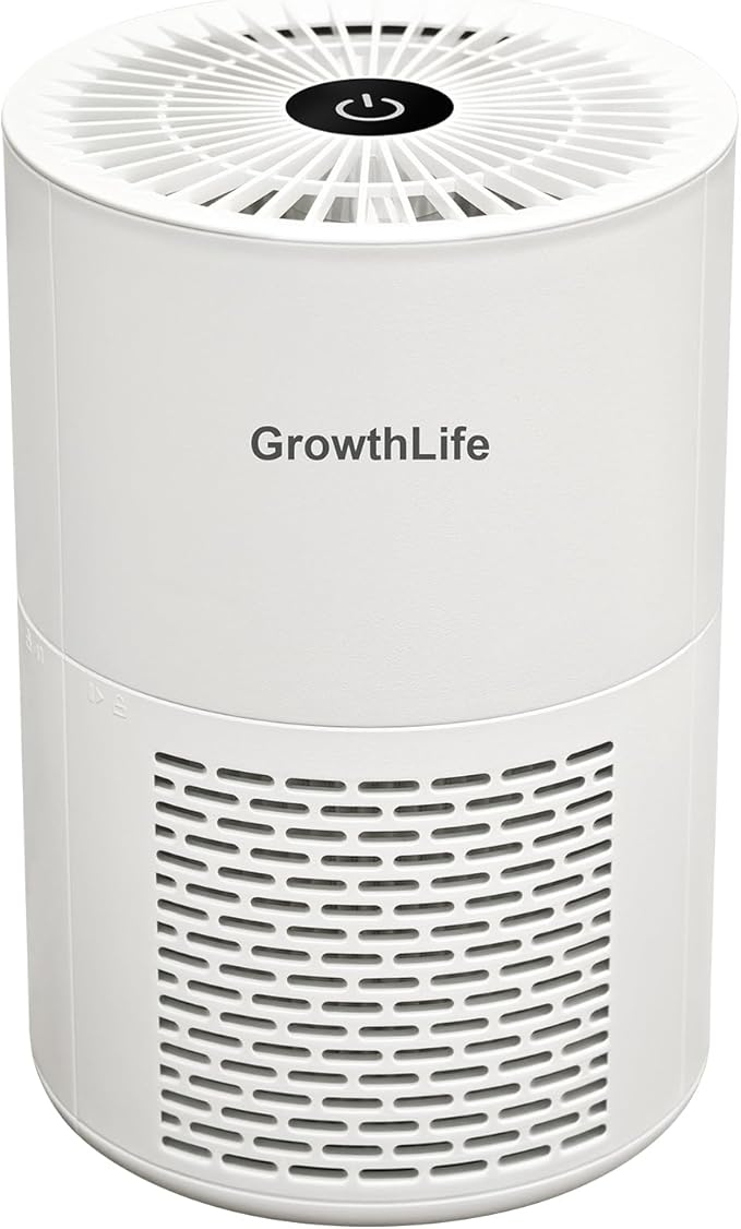 Small Desk Purifier 3-in-1 Filters Personal Air Purifier for Desk One-Button Operation for Dust Smoke Odors Quiet for Office Bedroom Hotel White (Product Dimensions 4.8 x 4.8x 7.2 inch)