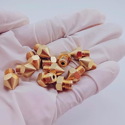 12Pcs CR-10S Pro Nozzles 0.4mm, M6 CR-10S Pro 3D Printer Nozzles,CR-10S Pro Hotend Extruder Nozzles 0.4mm Only Compatible for Creality CR10S Pro Hotend 3D Printer Nozzle.