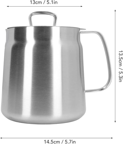 Oil Strainer, Bacon Grease Container Large Capacity Deep Fryer and Strainer Cup Combo Pan, 304 Stainless Steel Oil Separator, Ergonomic Handle, Easy to Use, Multi Functional, for