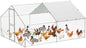 9.8X13.1x6.6FT, Large Walk in Chicken Run Pen Cage, Metal Coop Clearance with Double Door, Chicken Runs for Yard with Cover, Outdoor Cages for Chickens and Range Poultry, Large Chicken Coops
