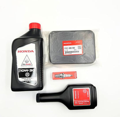 Genuine Tune Up Kit for Honda EB3000 EB3500X EB4000X EB5000X EB6500 EG4000 Generators GX240 - GX390 with Genuine Motor Oil 17211-899-000 Air Cleaner Element and Spark Plug 98079-55846
