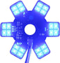 Air Cleaner LED Light 5" Truck Decorative Hex Style Air Filter Lamp for Peterbilt, Kenworth, Trailers, RVs', Campers Support IP67 12-24V Sold Individually (Bule)