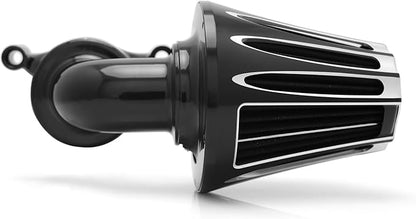 Big Sucker cone Air filter intake for harley air Cleaner Sportster Softail fatboy heritage dyna touring street road king Glide (Deep style -Black, TypeB: Touring 01-07, Softail Dyna 99-15)