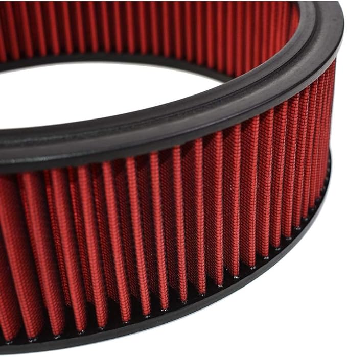 A-Team Performance 14x4 Air Filter Element - - 14" x 4", Round High Flow Performance High Flow Filter - Washable & Reusable Media