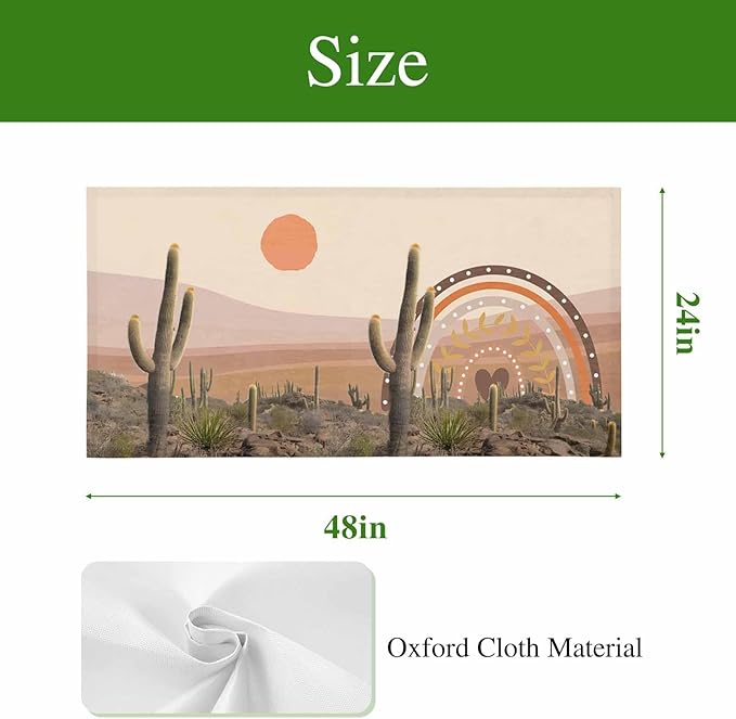 Fluorescent Light Covers for Ceiling Lights Cactus Desert Magnetic Light Filters 3 Pack 4x2 ft Sun Mountain Rainbow Bohemian Style Ceiling Lights Cover for Classroom Office School Home Drop Lamp Decor