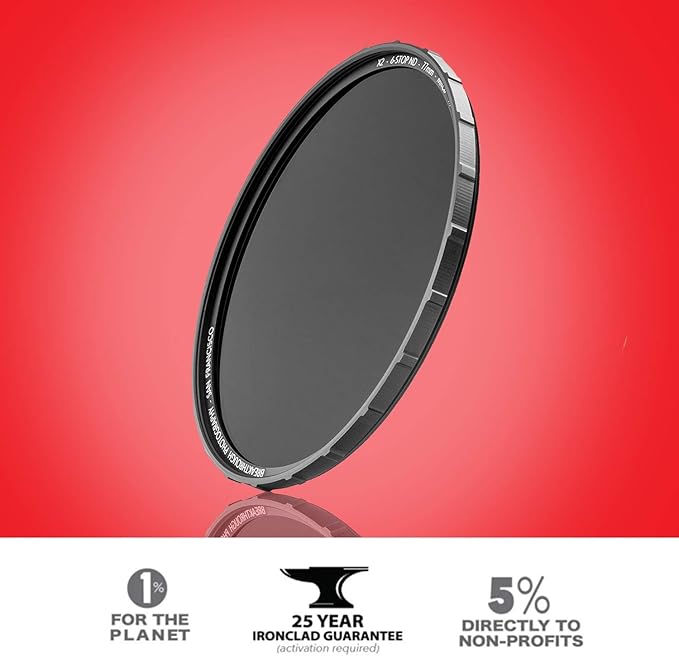 Breakthrough Photography 67mm X2 10-Stop Fixed ND Filter for Camera Lenses, Neutral Density Professional Photography Filter, MRC8, H-K9L Glass, Nanotec, Ultra-Slim, Weather-Sealed