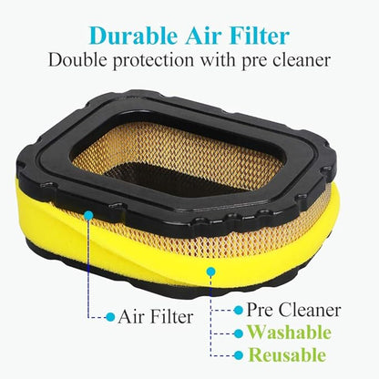 HOODELL 32 083 03-S Air Filter for Kohler Courage Engine SV710 SV715 SV720 SV730 SV735 SV740 Cub Cadet Lawn Mower, Replace 32 083 03 KH-32-883-03-S1 Air Filter