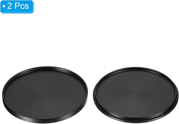 PATIKIL 62mm Lens Cap, 2 Pack Camera Lens Cap Cover Universal Front Metal Lens Filter Stacks Cap Protective Case for 62mm Camera Circular Polarizing Fader ND Filter, Black