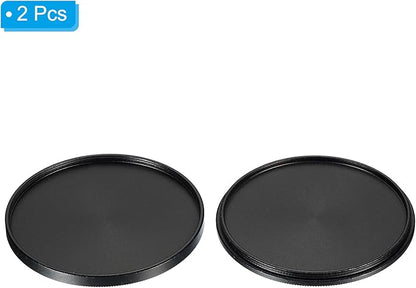 PATIKIL 62mm Lens Cap, 2 Pack Camera Lens Cap Cover Universal Front Metal Lens Filter Stacks Cap Protective Case for 62mm Camera Circular Polarizing Fader ND Filter, Black