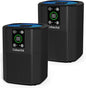 2 Pack Air Purifier for Bedroom Home, Cobectal Room Air Cleaner with 3-in-1 Filter, Aroma Function & Sleep Mode, Timer Setting, Desktop Small Air Purifier for Office, Dorm, Hotel, RVs (Black)