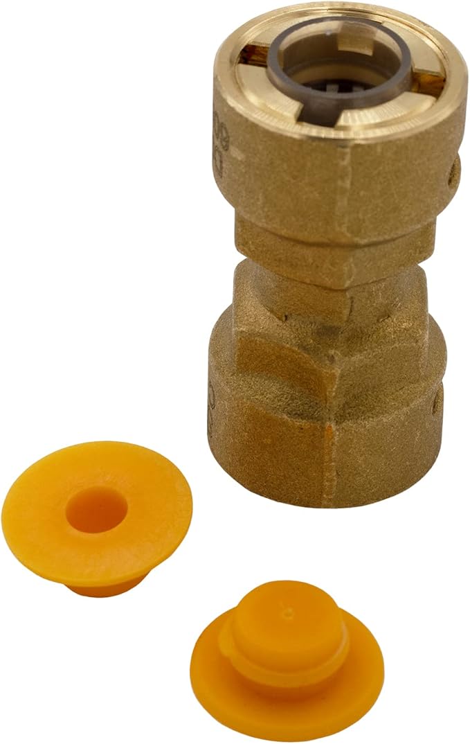 Supplying Demand SB1 3/8 Inch Quick Connect HVAC Brass Coupler Fitting