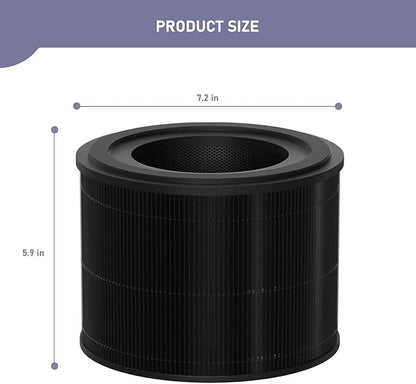 Ontheone Filter Replacement Compatible with AirExpect/AirExtend Air Cleaner Purifier JL-AP-TB01, 4-Stage Filtration High-efficiency Activated Carbon 3-IN-1 Air Clean Voc Dust, 2 Pack