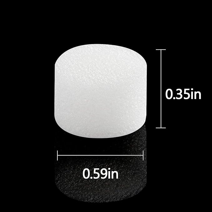Boao 48 Pieces Nebulizer Filters Replacement Air Filter Sponge for Compressor System Accessories, Round White Sponge Air Filter Replacement, Cool Mist Device
