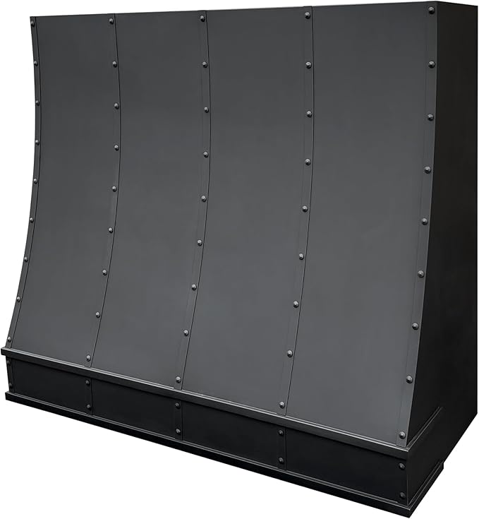 CT Copper Tailor Sloped Copper Vent Hood Wall Mount,54'' W,48''H,21''D,1260 CFM Exhaust Fan,Stainless Steel Vent,LED Light,Dishwasher-Safe Baffle Filters,VH8TR1