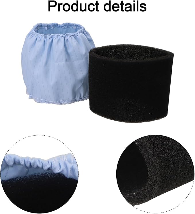 Replacement Pre-Filter Set with Fine and Coarse for DVC750L Model, Vacuum Filter Kit Compatible with DVC750L, Blue and Black
