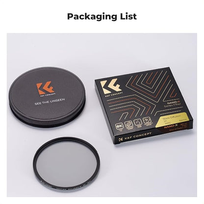 K&F CONCEPT 82mm Black Diffusion 1/4 Filter Mist Cinematic Effect Filter with 28 Multi-Layer Coatings Waterproof/Scratch Resistant for Video/Vlog/Portrait Photography