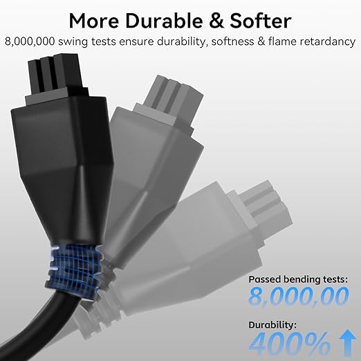 1.5M 6Pin AMS Extension Cable, 24AWG Copper Core Extension with Magnetic Ring Filter Compatible with Bambu Lab X1C/X1/X1E/P1P/P1S AMS-Lite 3D Printers(Not for A1/A1 MINI AMS Series)